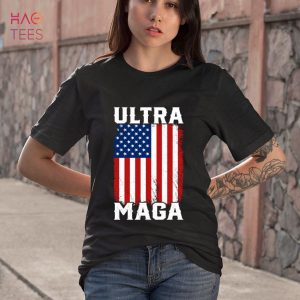 Distressed Ultra Maga USA American Flag Patriotic Shirt