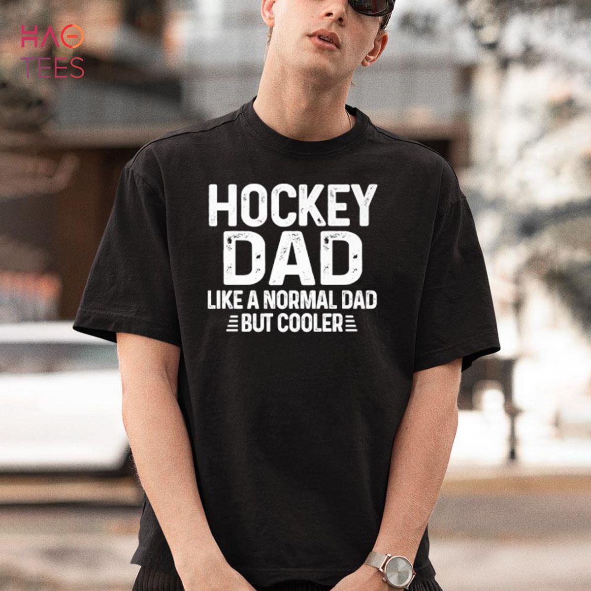 Men’s Hockey Dad Definition Like Normal Only Cooler Best Father Shirt
