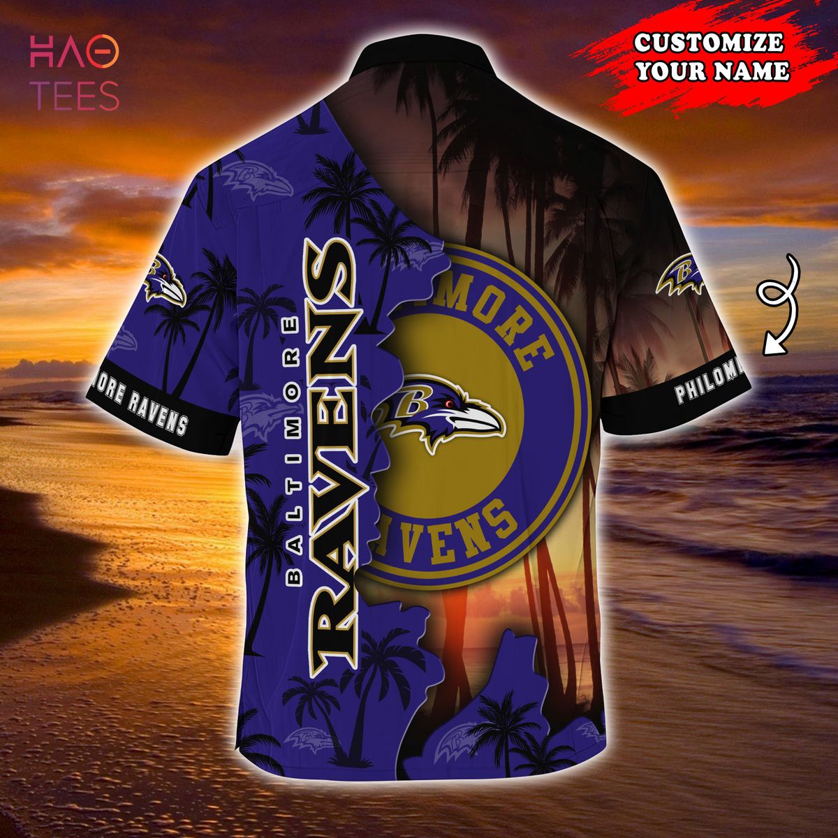 Baltimore Ravens NFL Customized Summer Hawaiian Shirt And Short