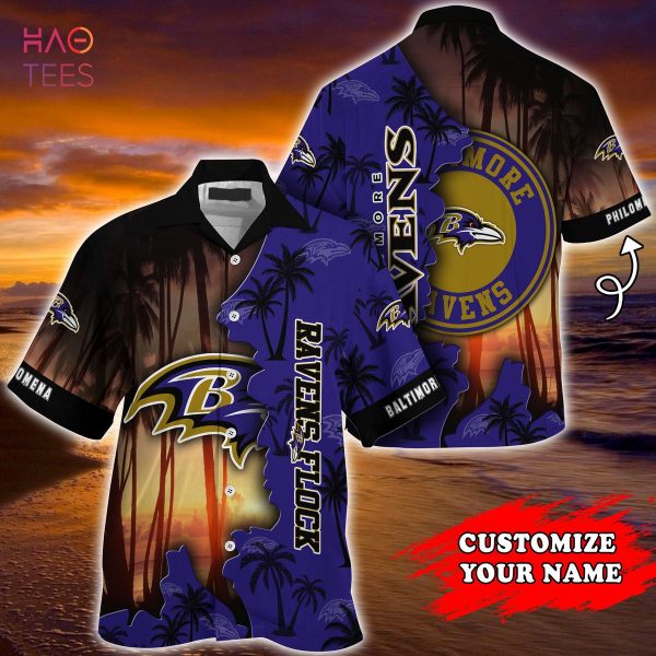Baltimore Ravens NFL Customized Summer Hawaiian Shirt And Short