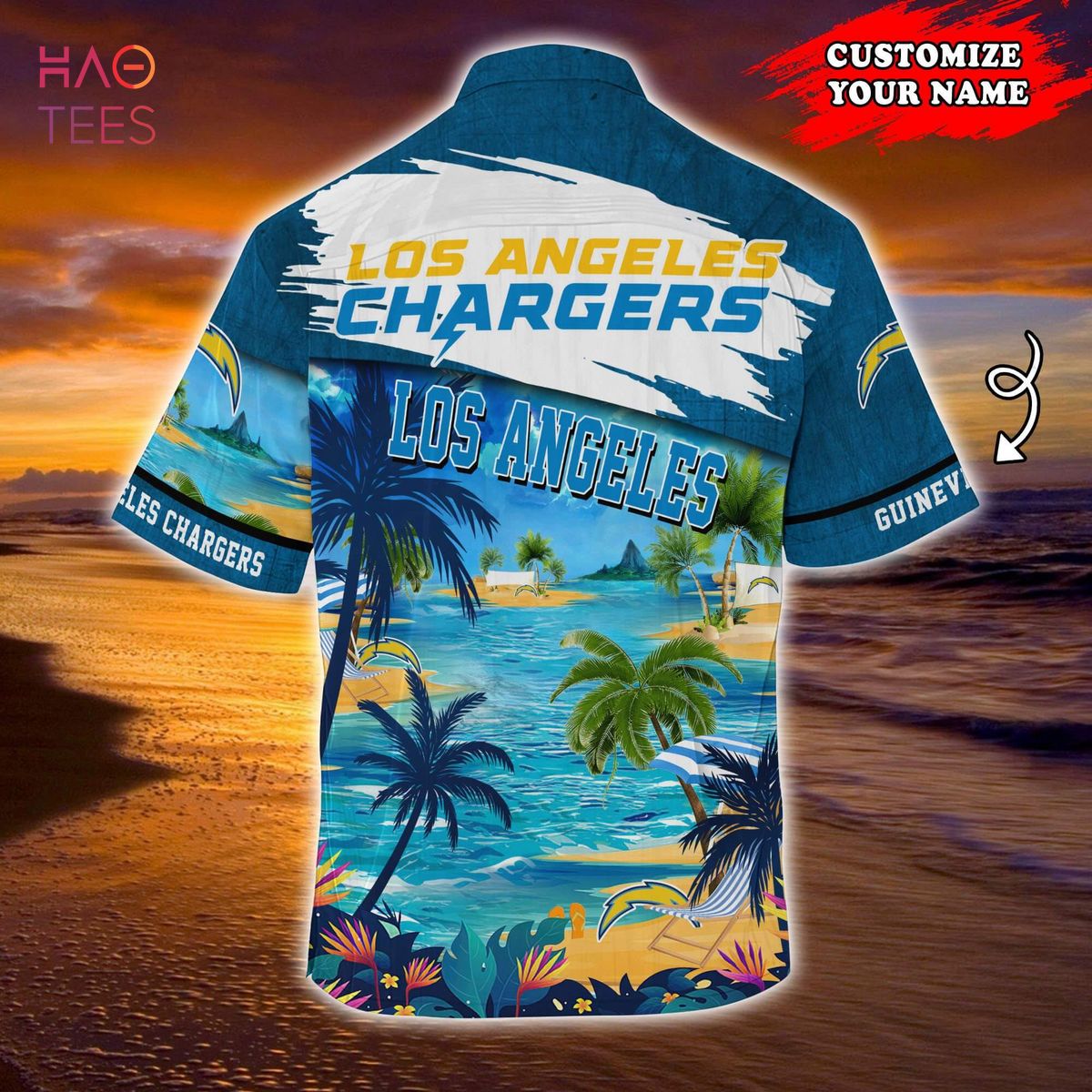 Los Angeles Chargers NFL Customized Summer Hawaiian Shirt Los Angeles Chargers NFL Customized Summer Hawaiian Shirt
