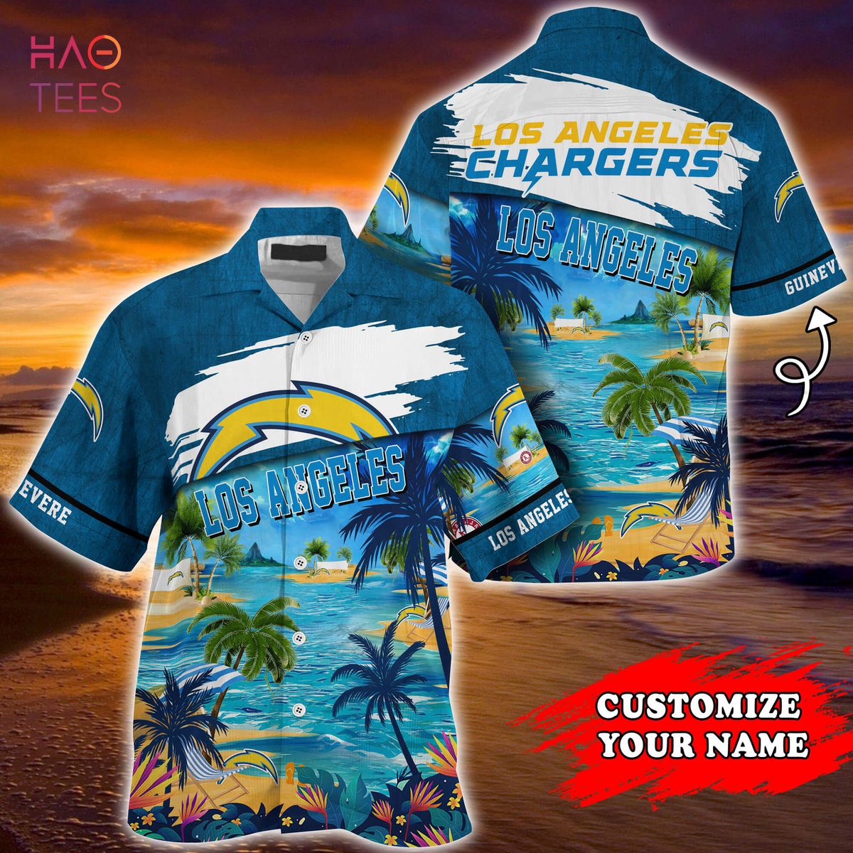 Los Angeles Chargers NFL Customized Summer Hawaiian Shirt Los Angeles Chargers NFL Customized Summer Hawaiian Shirt