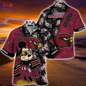 Mickey And Floral Arizona Cardinals NFL Summer Hawaiian Shirt