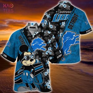 Mickey And Floral Detroit Lions NFL Summer Hawaiian Shirt