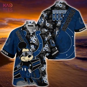 Mickey And Floral Indianapolis Colts NFL Summer Hawaiian Shirt
