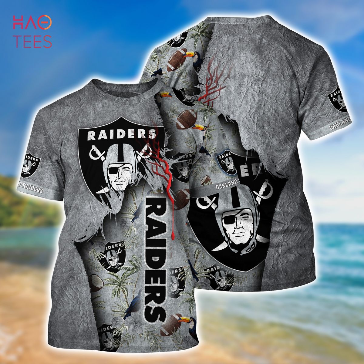 NEW Oakland Raiders NFL God Hawaiian Shirt NEW Oakland Raiders NFL God Hawaiian Shirt