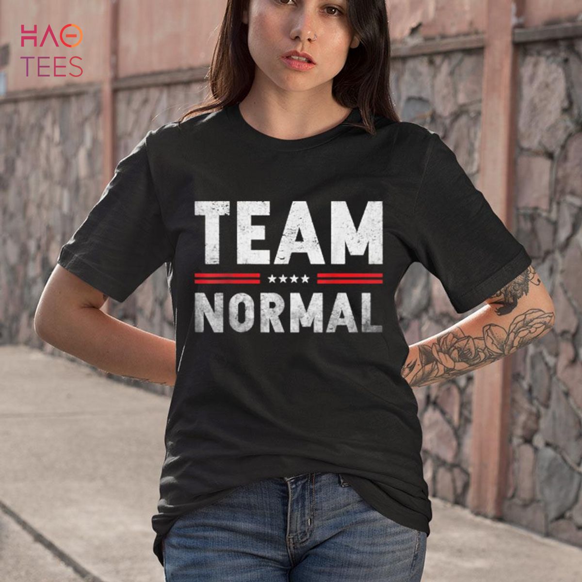 Team Normal Trump And America Flag Anti Biden Vintage Shirt