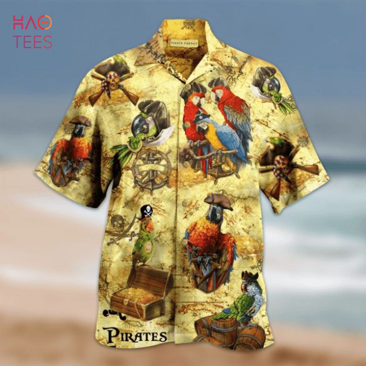 Amazing Pirate Parrots Hawaii Aloha Shirt Amazing Pirate Parrots Hawaii Aloha Shirt
