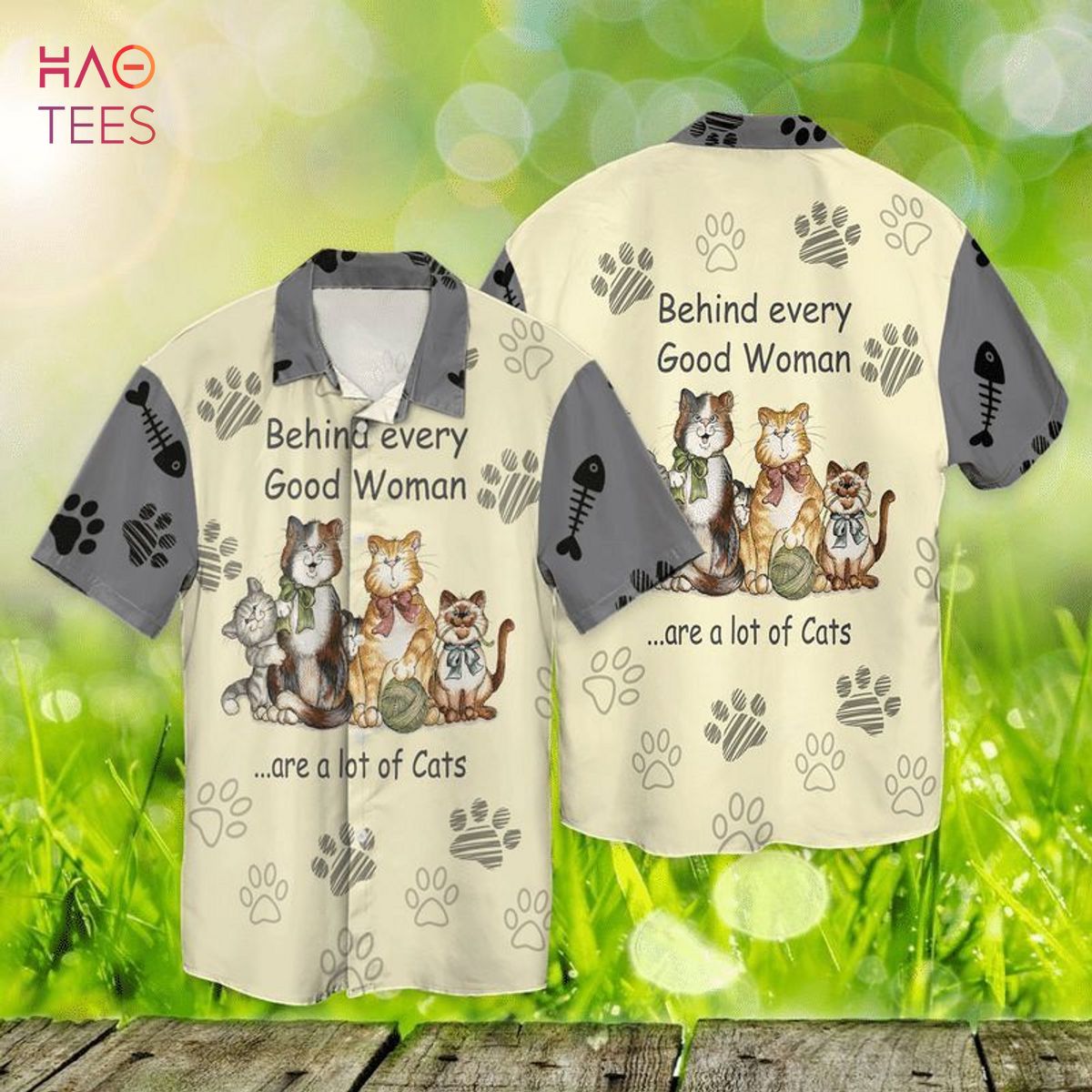 Cats Behind Every Good Woman Are A Lot Of Cats Hawaiian Shirt Cats Behind Every Good Woman Are A Lot Of Cats Hawaiian Shirt