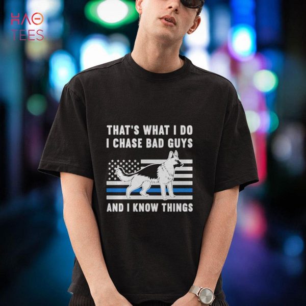 American Flag K9 Police Officer Long Sleeve Shirt