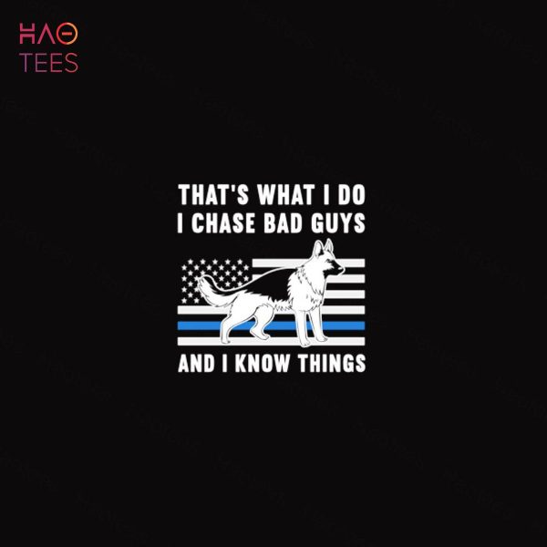 American Flag K9 Police Officer Long Sleeve Shirt