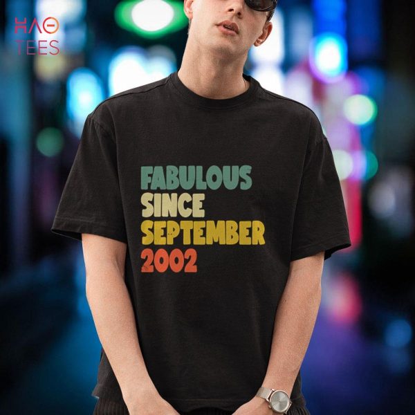Fabulous Since September 2002 Boy Girl Man Woman Birthday Shirt