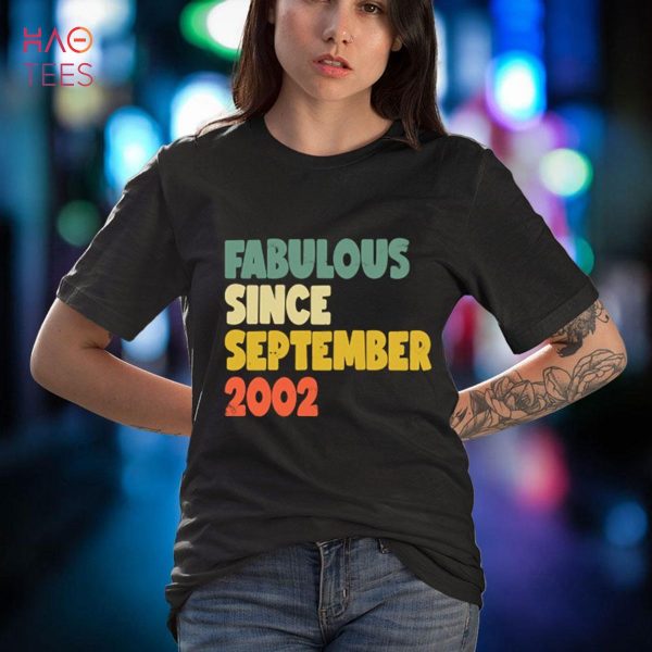Fabulous Since September 2002 Boy Girl Man Woman Birthday Shirt
