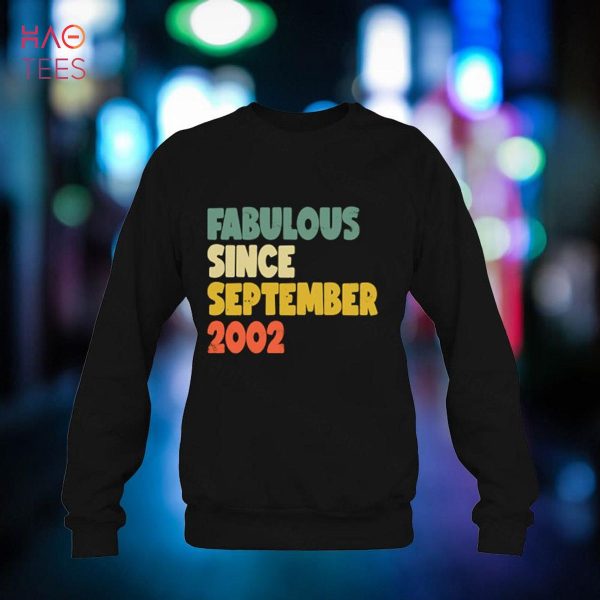 Fabulous Since September 2002 Boy Girl Man Woman Birthday Shirt