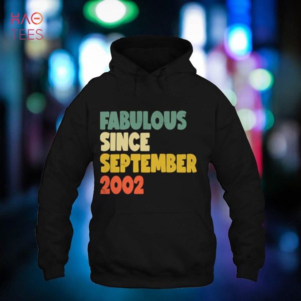 Fabulous Since September 2002 Boy Girl Man Woman Birthday Shirt