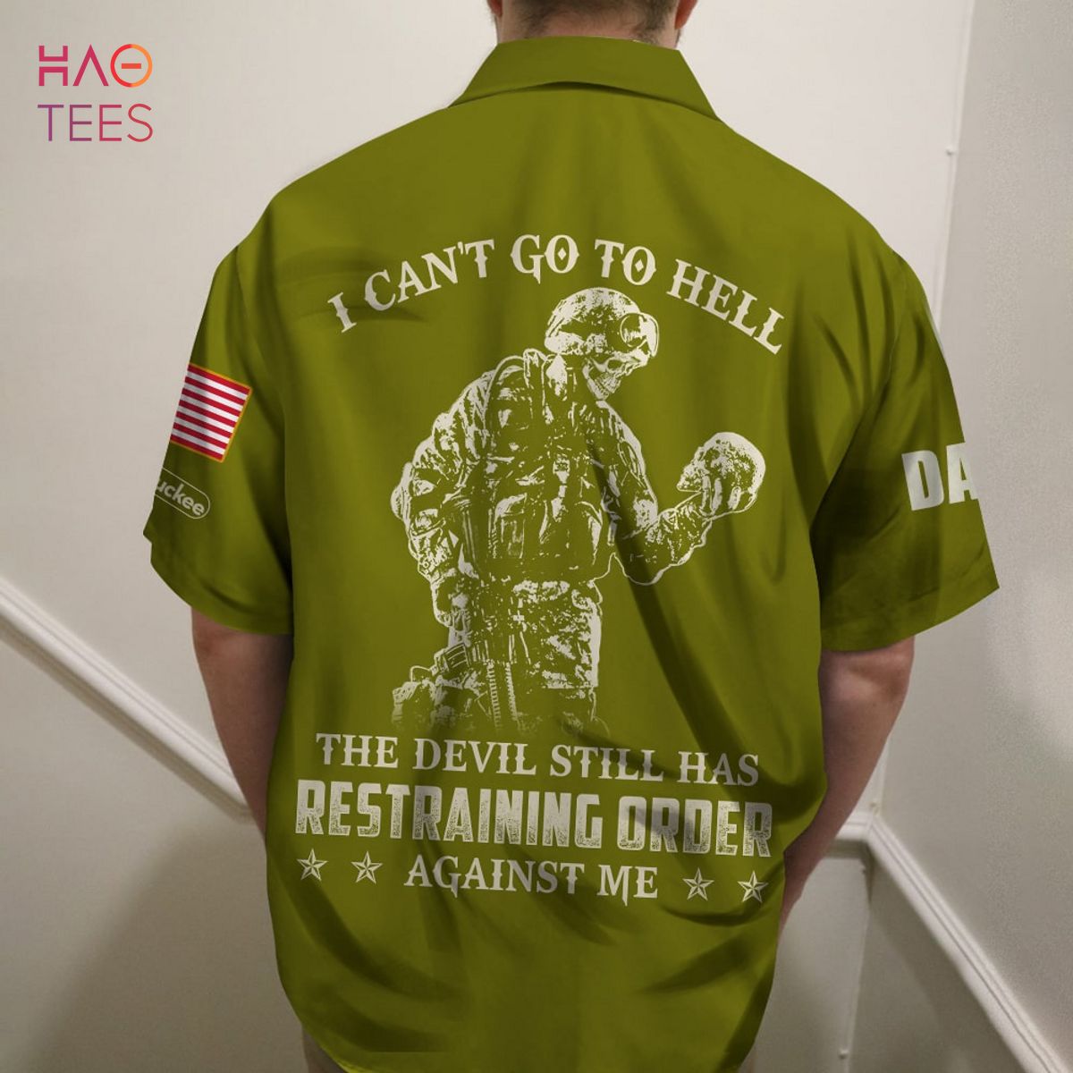 I Can't Go To Hell Personalized Veteran Hawaiian Shirt I Can't Go To Hell Personalized Veteran Hawaiian Shirt