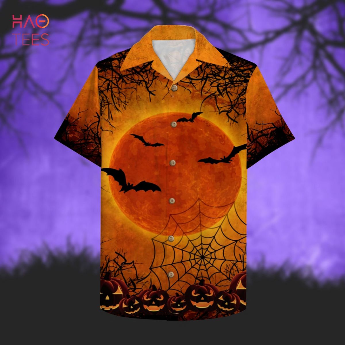 Dachshund Happy Hallowiener Hawaiian Shirt, Aloha Shirt Dachshund Happy Hallowiener Hawaiian Shirt, Aloha Shirt