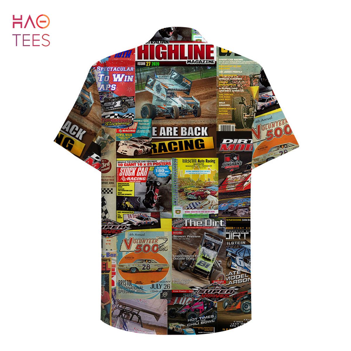 Dirt Track Racing Magazine Hawaiian Shirt, Aloha Shirt Dirt Track Racing Magazine Hawaiian Shirt, Aloha Shirt