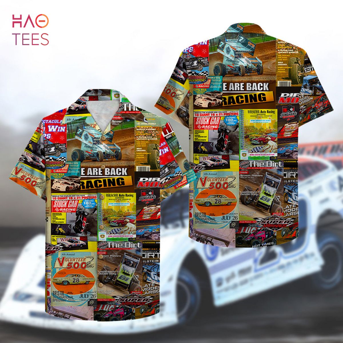 Dirt Track Racing Magazine Hawaiian Shirt, Aloha Shirt Dirt Track Racing Magazine Hawaiian Shirt, Aloha Shirt