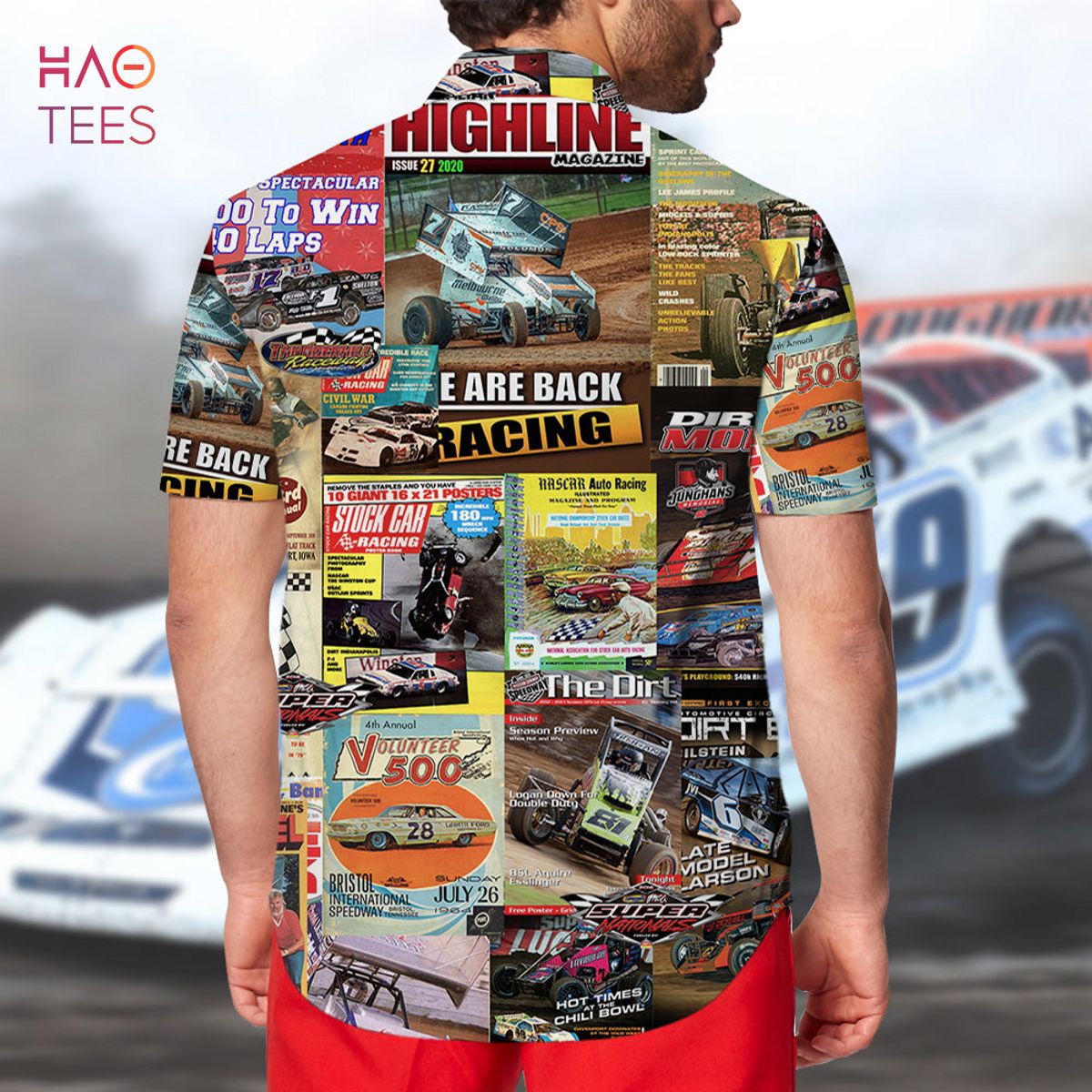 Dirt Track Racing Magazine Hawaiian Shirt, Aloha Shirt Dirt Track Racing Magazine Hawaiian Shirt, Aloha Shirt