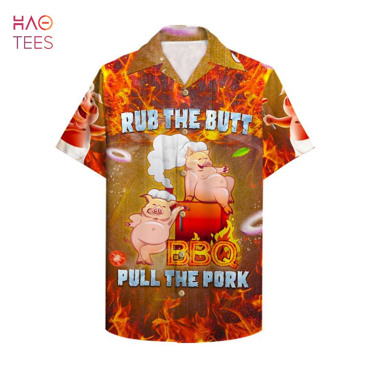 Grilling Rub The Butt Pull The Pork Hawaiian Shirt, Aloha Shirt
