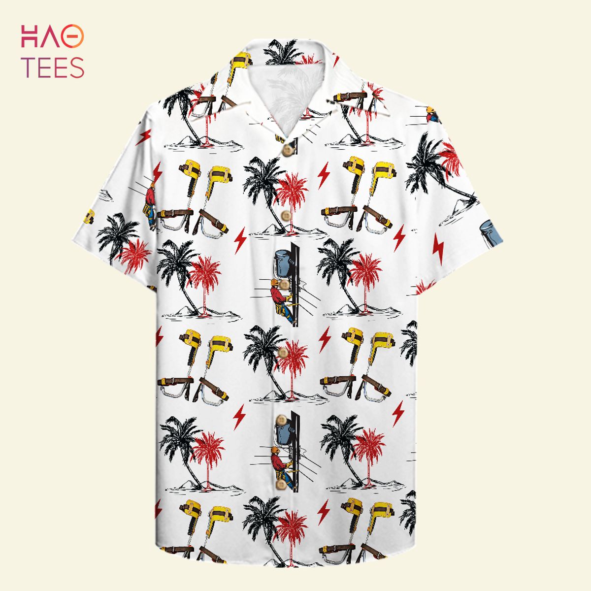 Lineman Power Poles – Hawaiian Shirt, Aloha Shirt