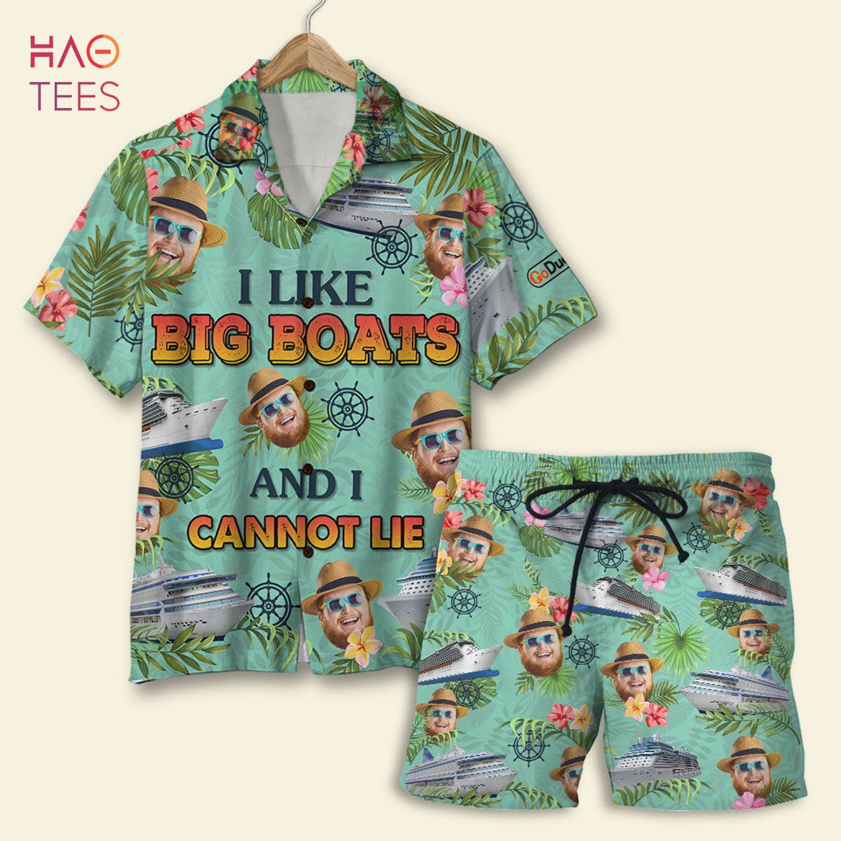 I Like Big Boats And I Cannot Lie – Custom Photo Hawaiian Shirt, Aloha Shirt