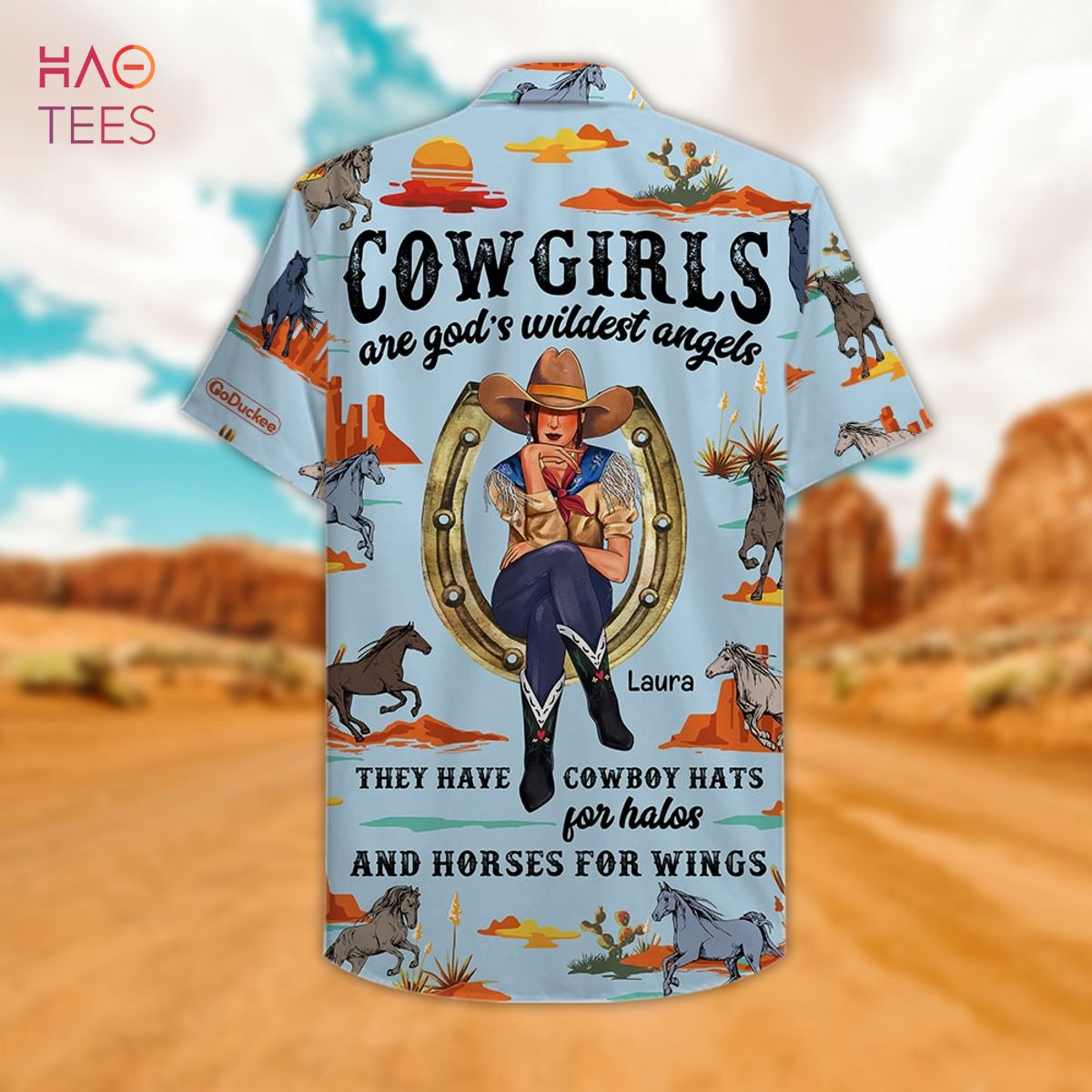 Cowgirls Are God's Wildest Angels Personalized Cowgirl Hawaiian Shirt