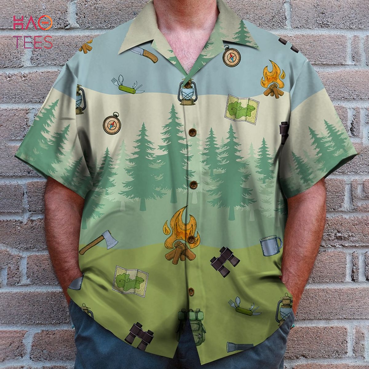 Camping Partners For Life Personalized Camping Couple Hawaiian Shirt