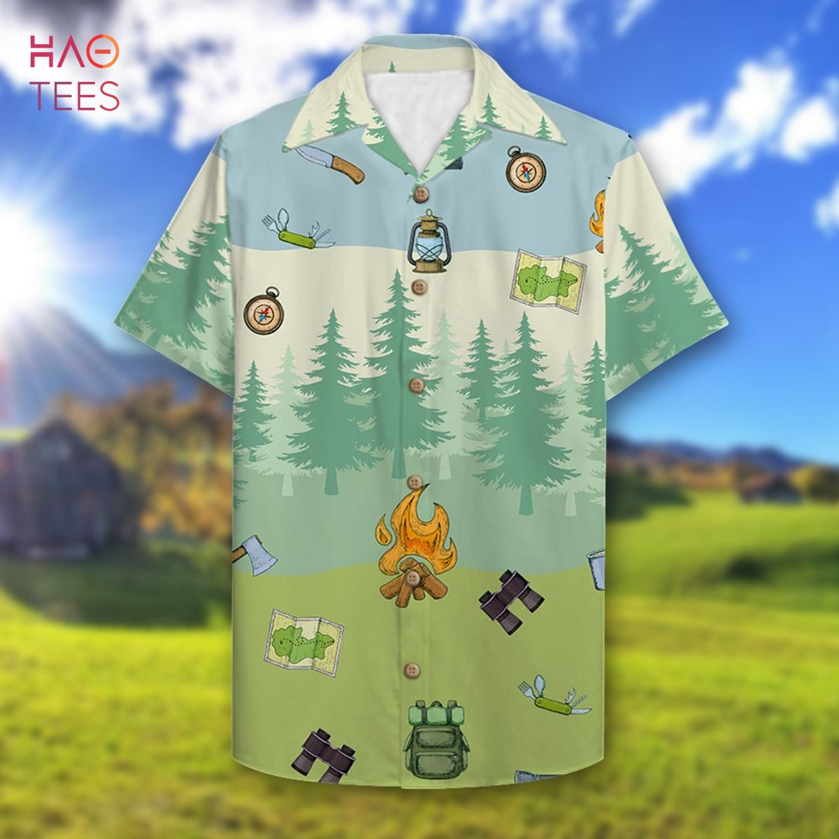 Camping Partners For Life Personalized Camping Couple Hawaiian Shirt