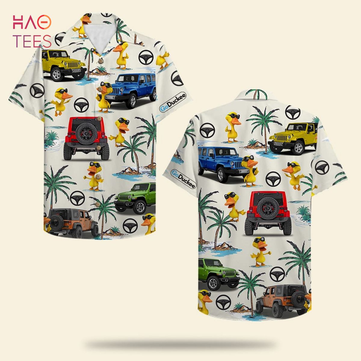 Jp Duck With Sunglasses Personalized Hawaiian Shirt Jp Duck With Sunglasses Personalized Hawaiian Shirt