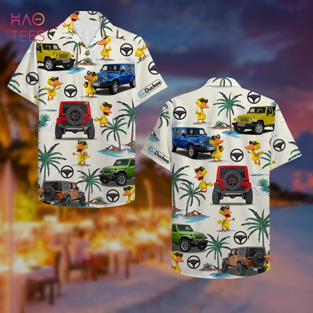 Jp Duck With Sunglasses Personalized Hawaiian Shirt Jp Duck With Sunglasses Personalized Hawaiian Shirt