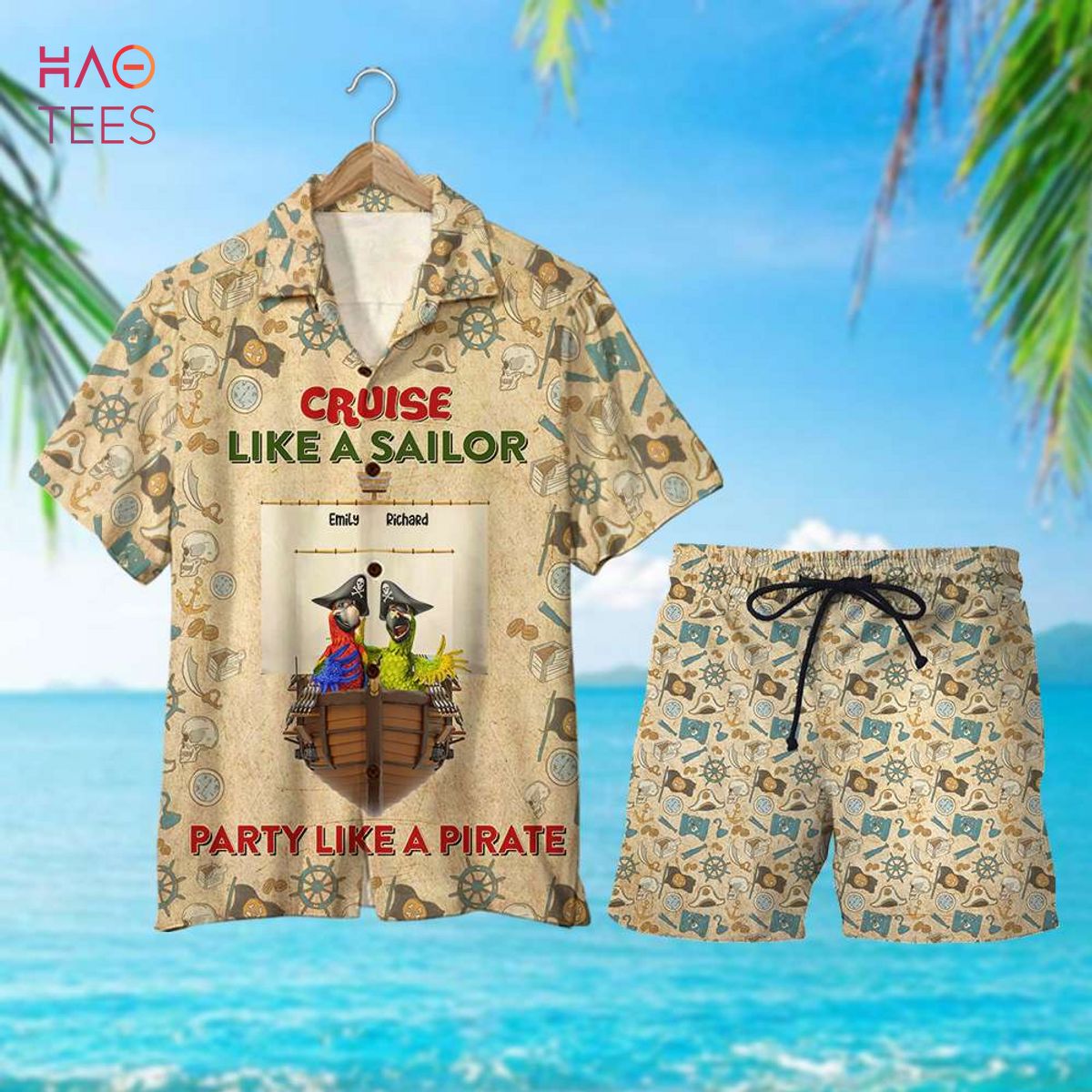 Pirate Costume Hawaiian Shirt, Cool Pirate Shirt For Adults