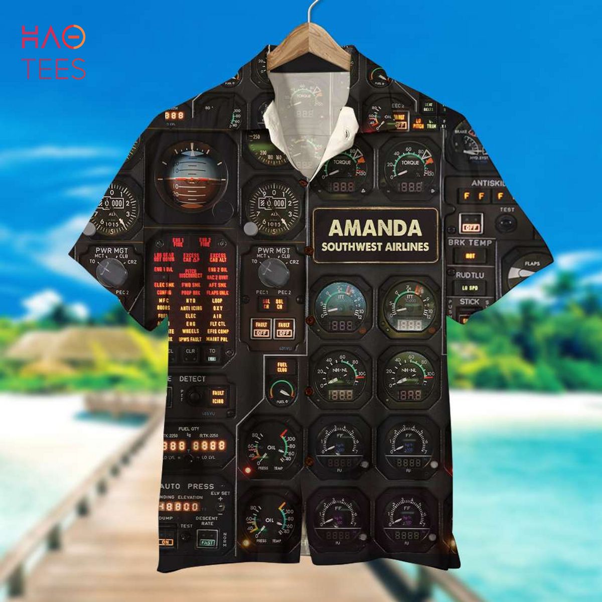 Pilot Seaplane Control Panel Hawaiian Shirt Pilot Seaplane Control Panel Hawaiian Shirt