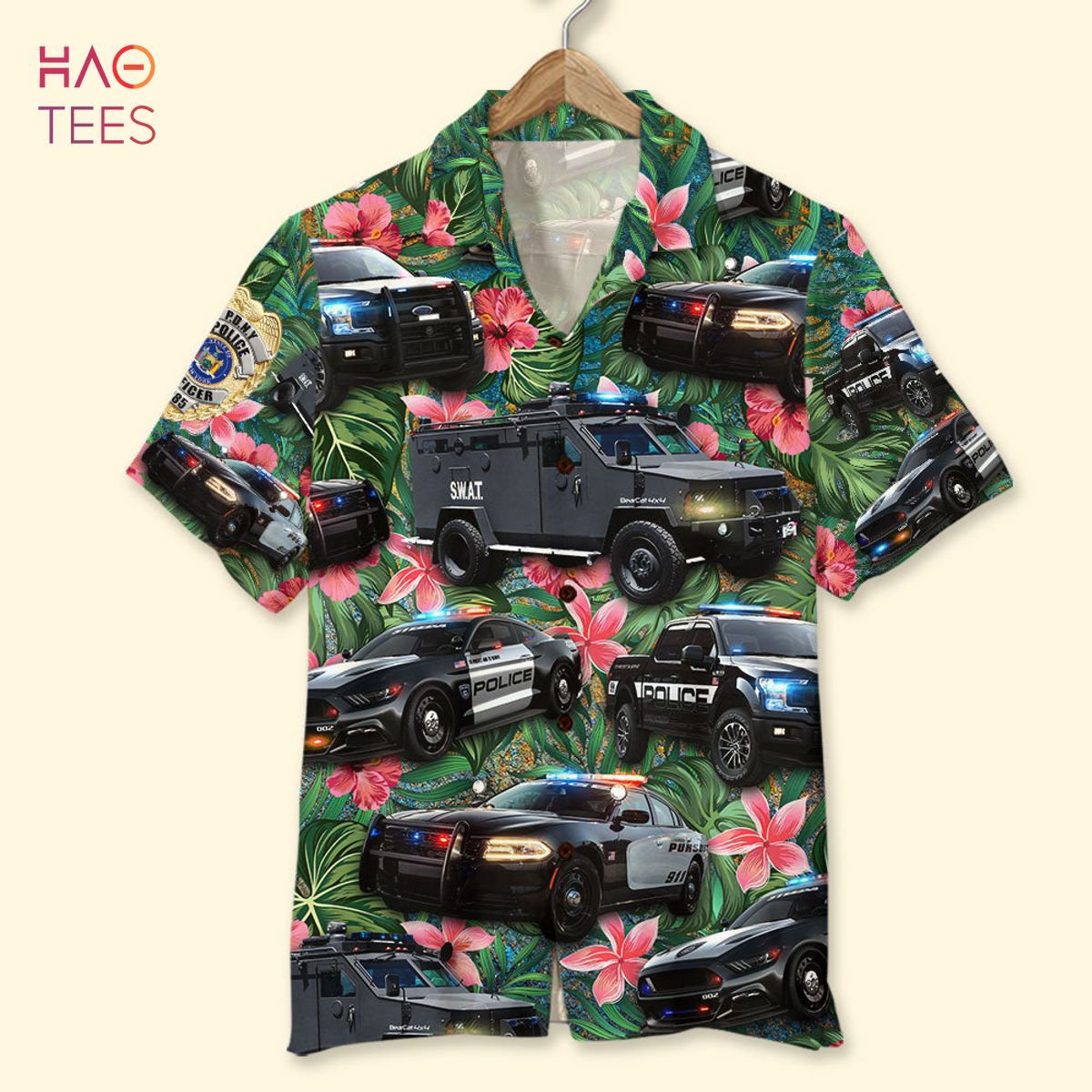 Personalized Police Vehicles Hawaiian Shirt Personalized Police Vehicles Hawaiian Shirt