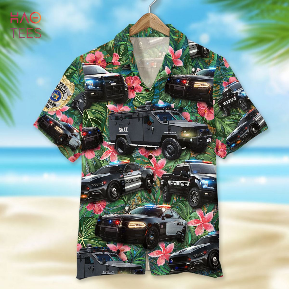 Personalized Police Vehicles Hawaiian Shirt Personalized Police Vehicles Hawaiian Shirt