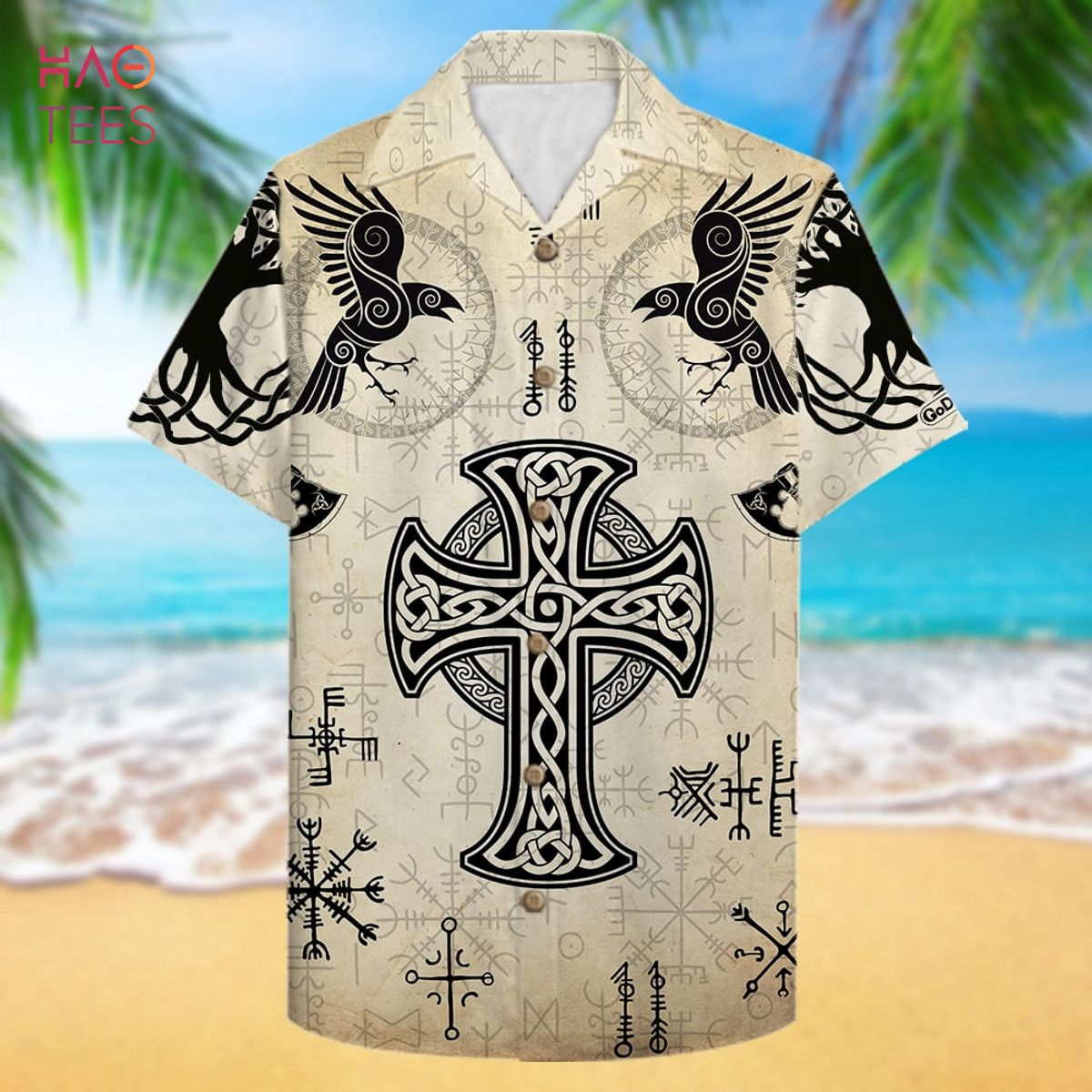 Too Many Idiots Not Enough Axes - Strong Viking Back View Personalized Viking Hawaiian Shirt