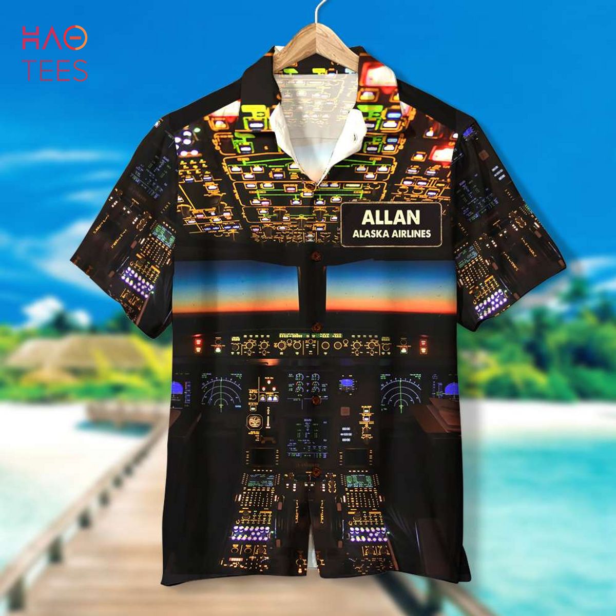 Pilot Control Panel Personalized Hawaiian Shirt and Men Beach Shorts Pilot Control Panel Personalized Hawaiian Shirt and Men Beach Shorts