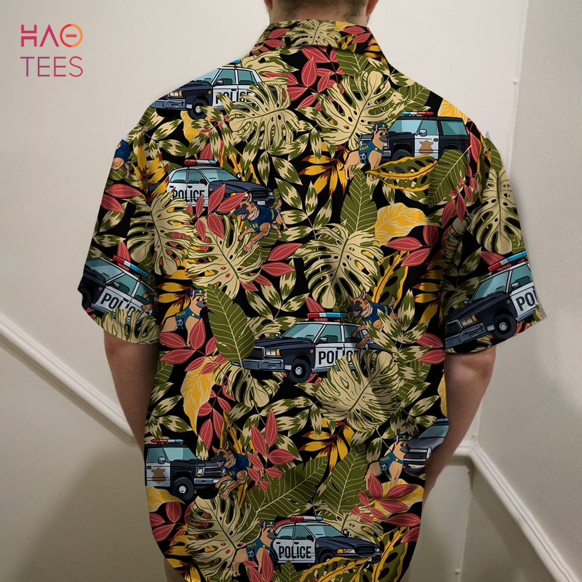 Police Car And Police Dog Hawaiian Shirt, Aloha Shirt