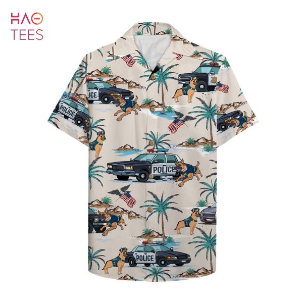BEST Police Car And Police Dog Hawaiian Shirt, Aloha Shirt
