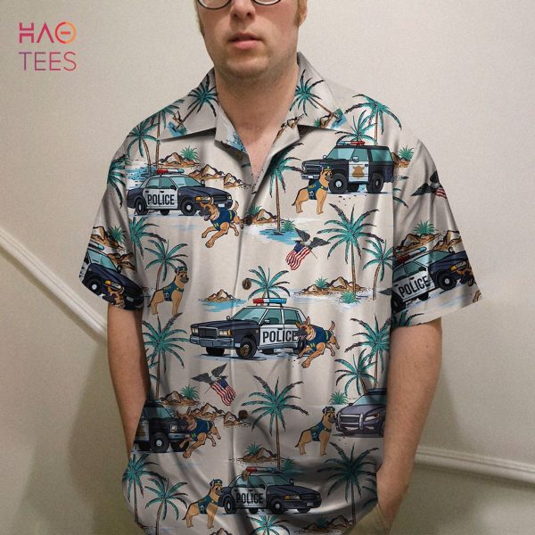 BEST Police Car And Police Dog Hawaiian Shirt, Aloha Shirt
