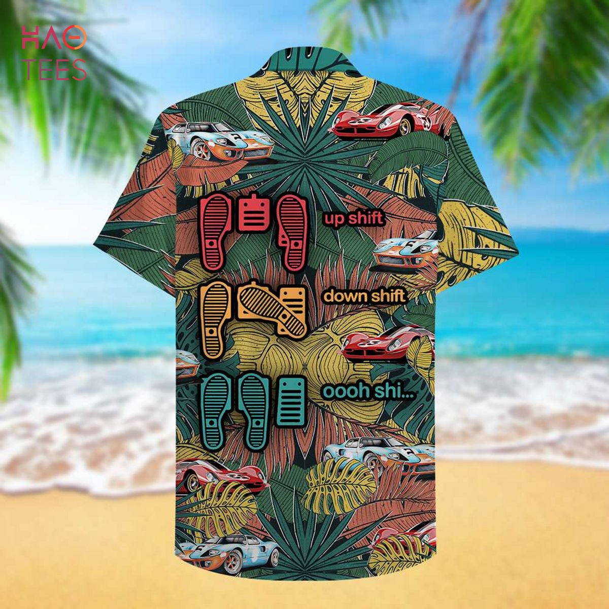 Sports Car Racing Up shift Down shift Oh shi Hawaiian Shirt, Aloha Shirt