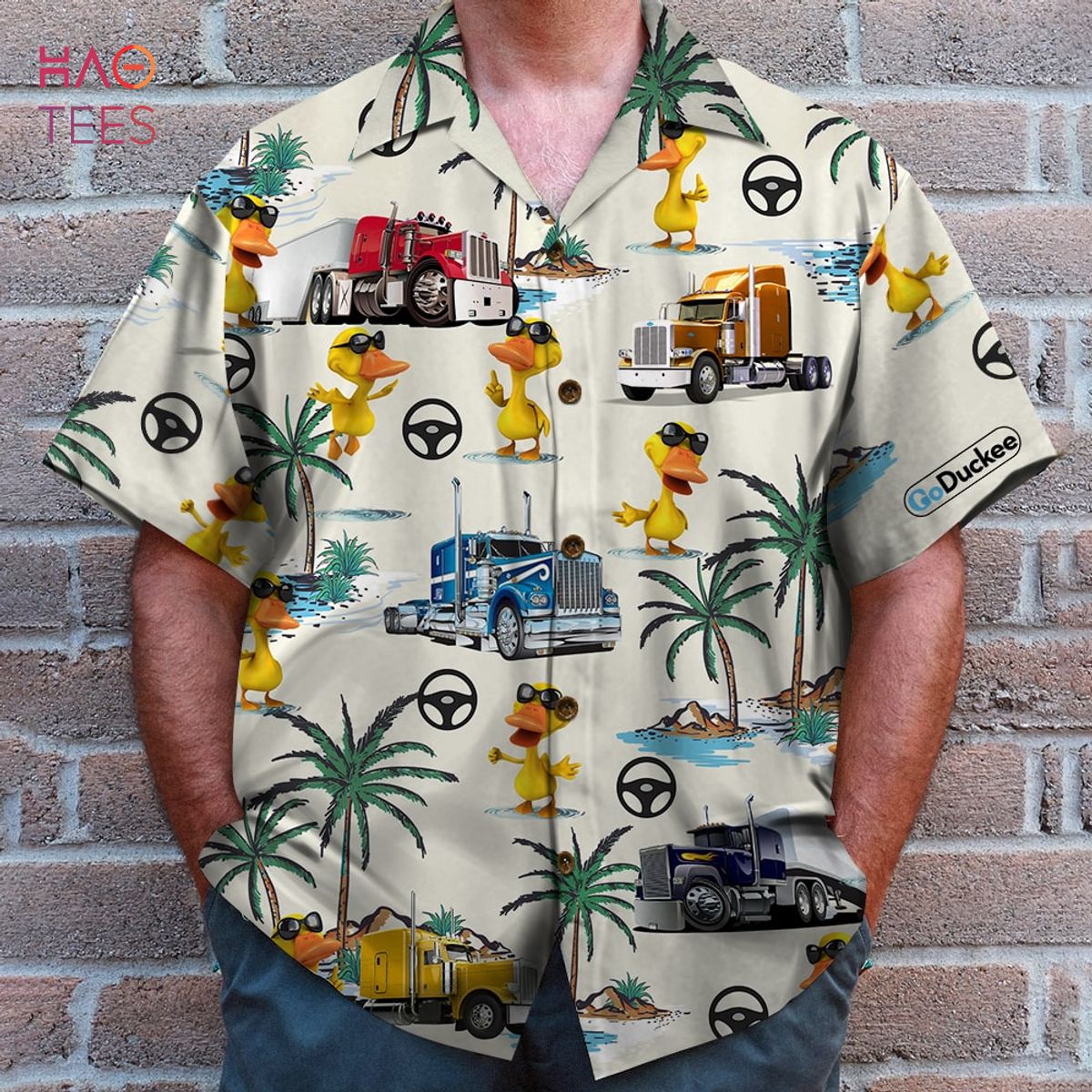 BEST Truck & Duck Pattern Hawaiian Shirt BEST Truck & Duck Pattern Hawaiian Shirt