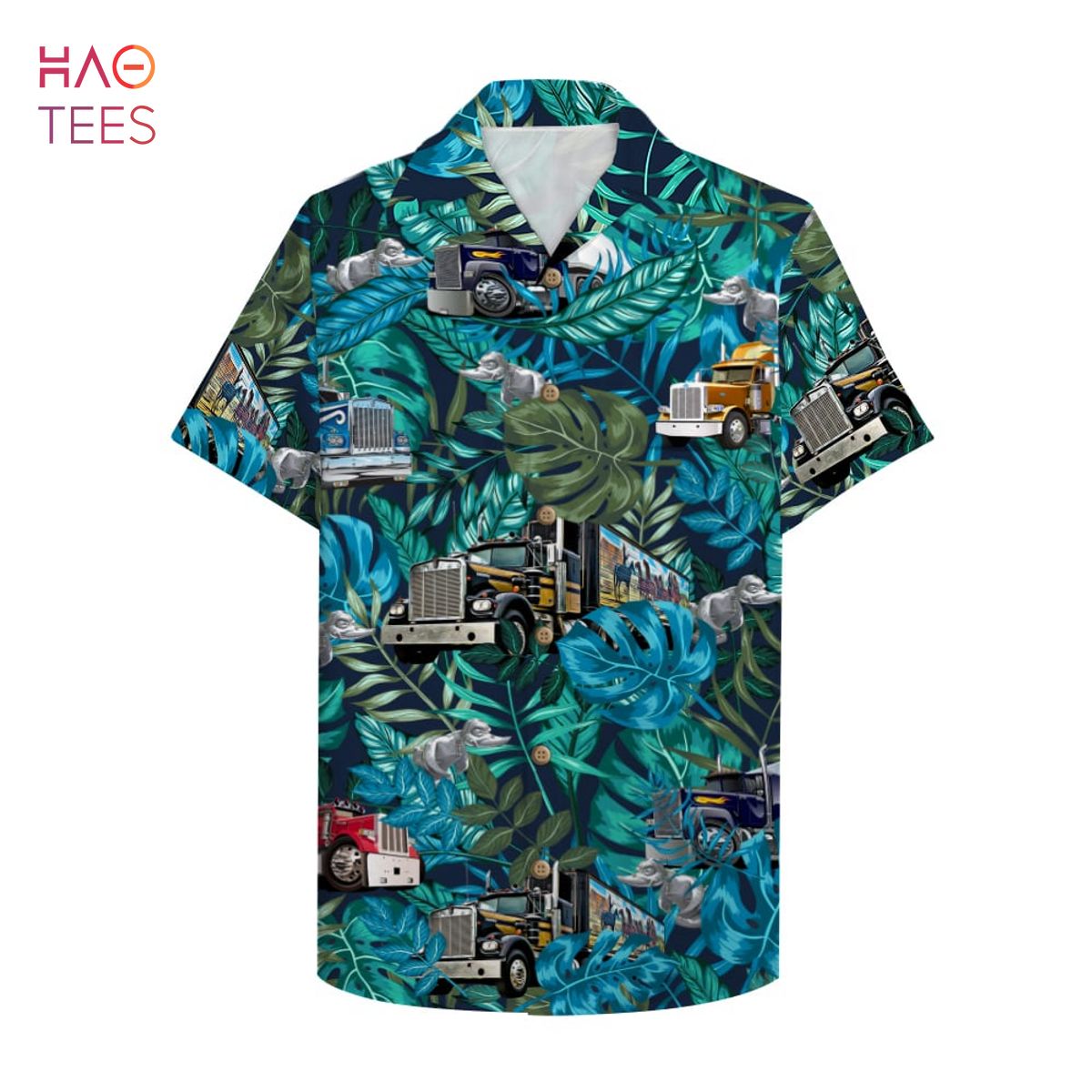 Semitruck And Rubber Duck Hawaiian Shirt, Aloha Shirt Semitruck And Rubber Duck Hawaiian Shirt, Aloha Shirt