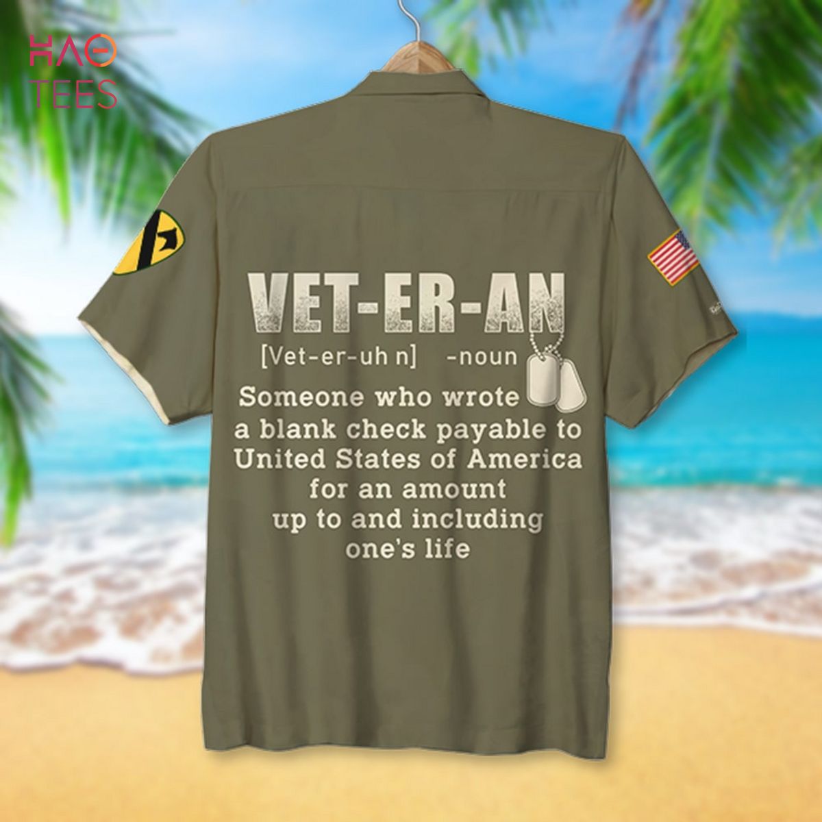 Custom Military Unit A Blank Check Payable Hawaiian Shirt