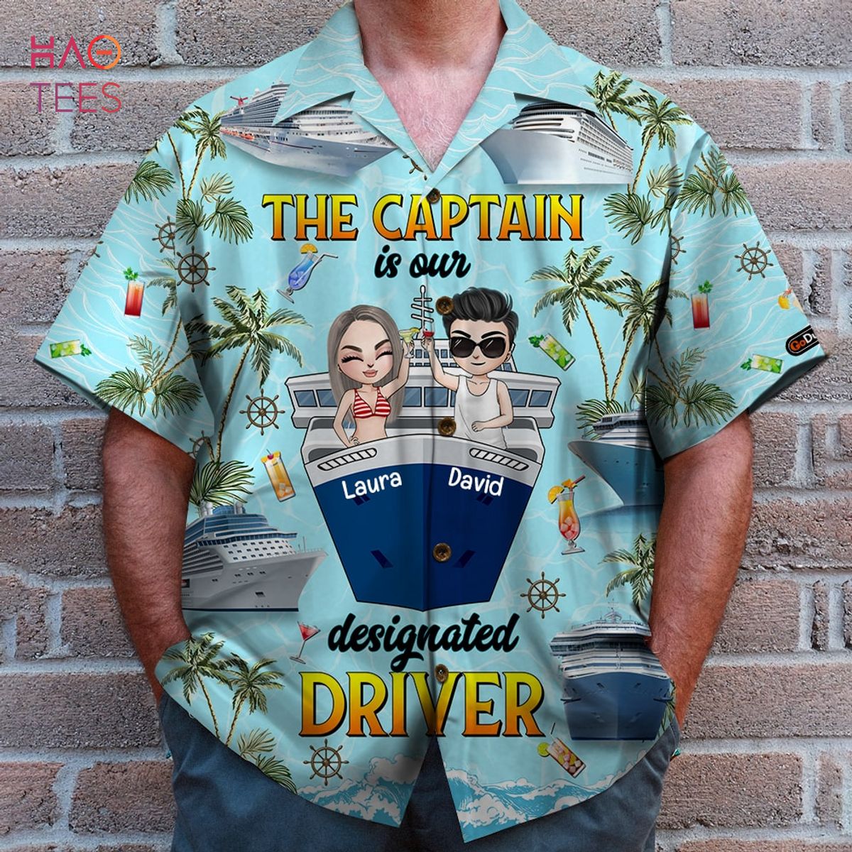 The Captain Is Our Designated Driver, Personalized Hawaiian Shirt and Men Beach Shorts The Captain Is Our Designated Driver, Personalized Hawaiian Shirt and Men Beach Shorts