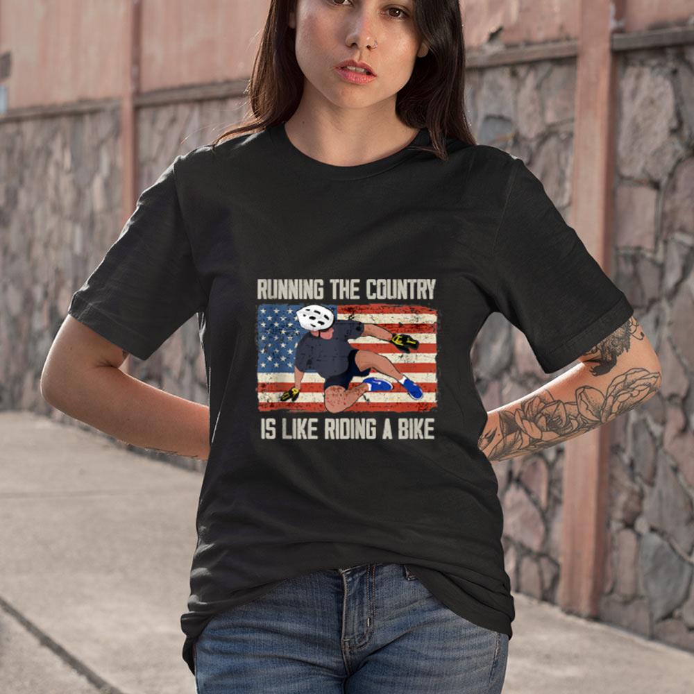 Funny Biden Bike, Running The Country Is Like Riding A Bike Shirt Funny Biden Bike, Running The Country Is Like Riding A Bike Shirt