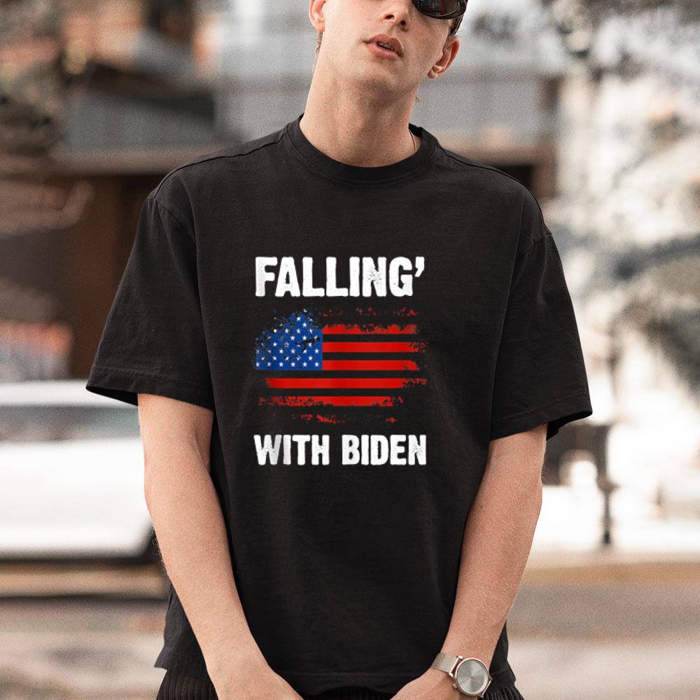 Joe Biden Falling With Biden Funny Riding With Biden Tank Top Shirt