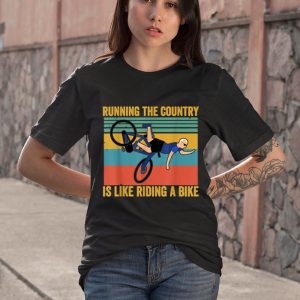 Mens Running The Country is Like Riding A Bike Joe Biden Vintage Shirt