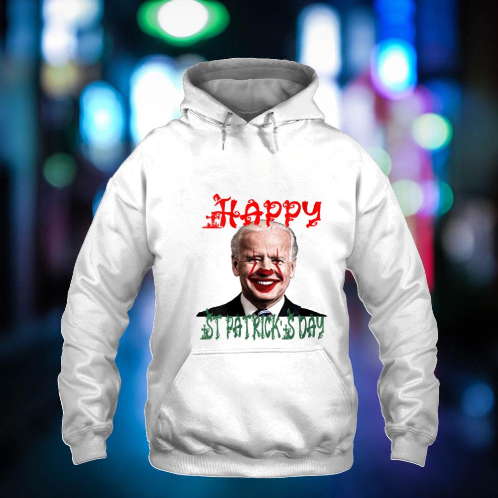 Womens Funny Clown Joe Biden Happy St Patrick's Day For Halloween Shirt Womens Funny Clown Joe Biden Happy St Patrick's Day For Halloween Shirt